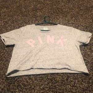 Victoria’s Secret PINK- grey crop top
